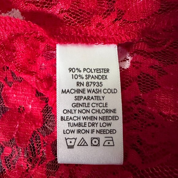 Susan Graver Red Lace Cardigan Jacket and Tank Set Size Small - 3 Piece Set - Picture 10 of 10